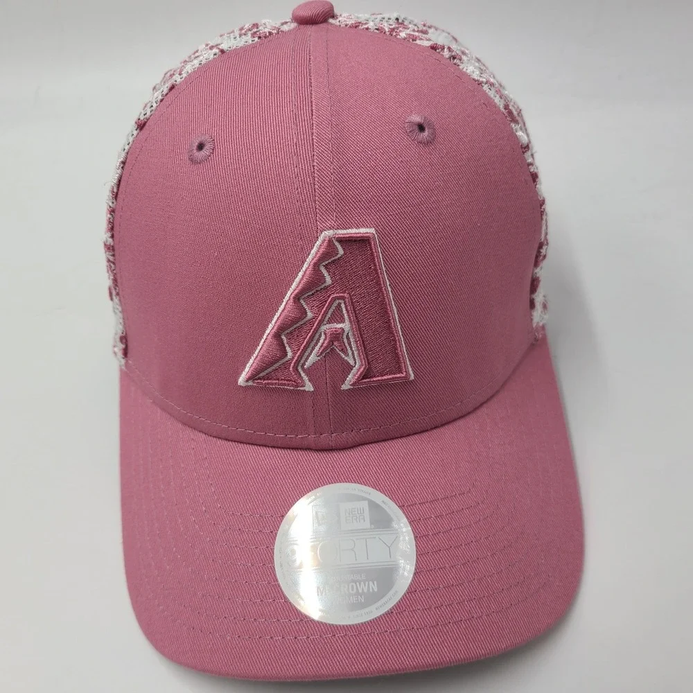 Women Arizona Diamondbacks Hat Snapback Mesh New Era 9Forty Pink Floral M-Crown
